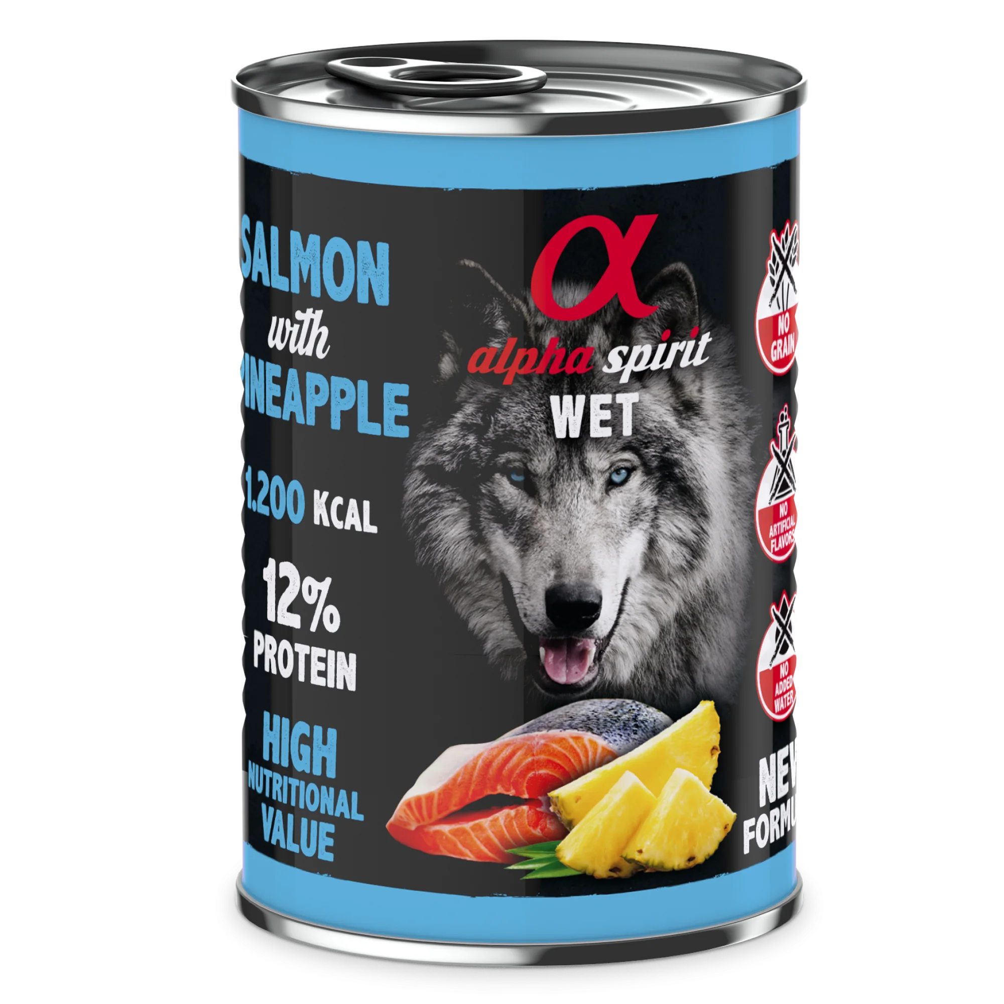 Alpha Spirit Canned Dog Food Salmon With Pineapple 400 g