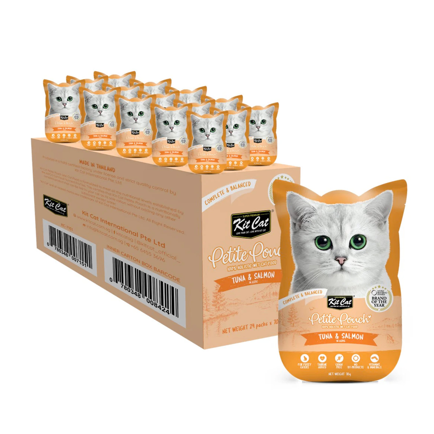 Kit Cat Petite Pouch 70g – Tuna & Salmon