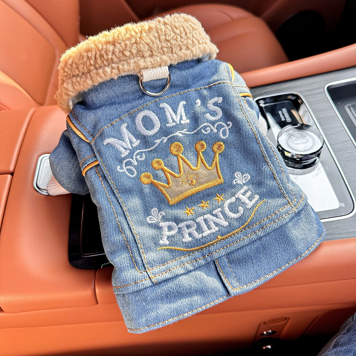 Fashion Comfortable Mom's Prince Denim Jacket XL for Small Breed